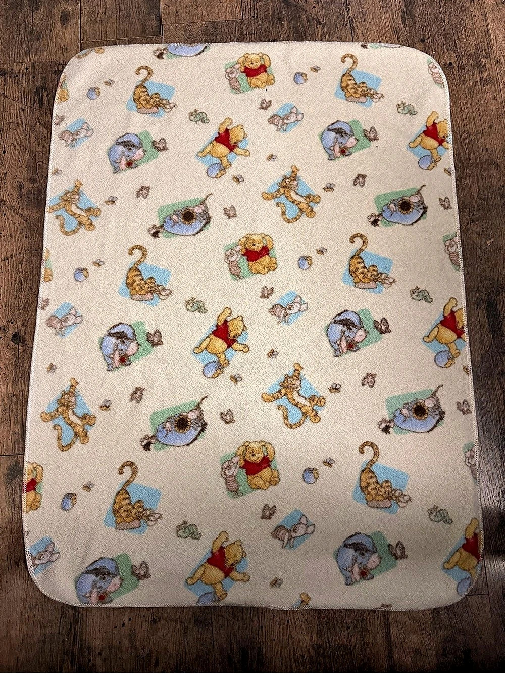 Vintage Disney Winnie the Pooh Printed Blanket baby blanket fleece